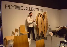 Elmars Aboltins of Ply Collection with he says: ‘the best wooden stackable chairs at the fair!’